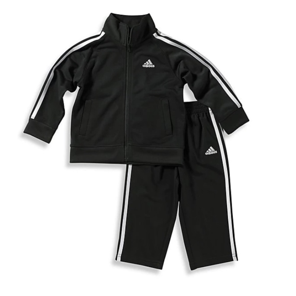 Adidas Kids Infant Tracksuit Set in Black